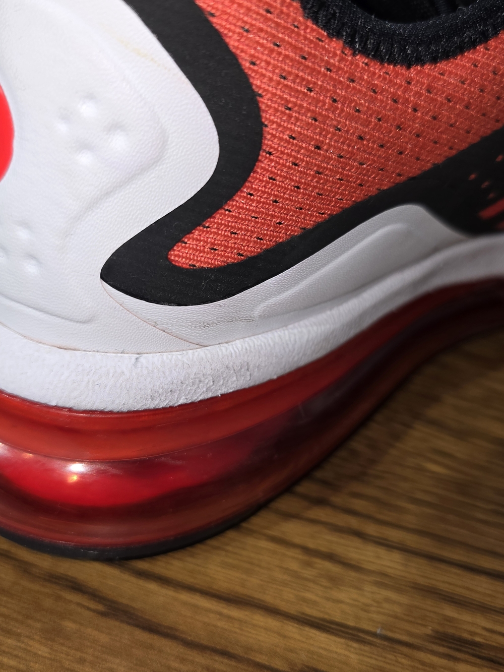 Nike Air Max More Habanero Red Men's 9.5 Running Shoes Black White AR1944-600 - Picture 5 of 8